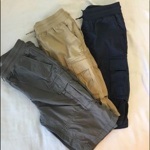 3 pairs of boys size 14-16 husky cargo shorts.